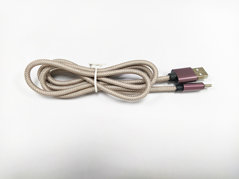 联鑫德诚麻绳编织USB to Type-C数据线，5芯5A超级快充充电线