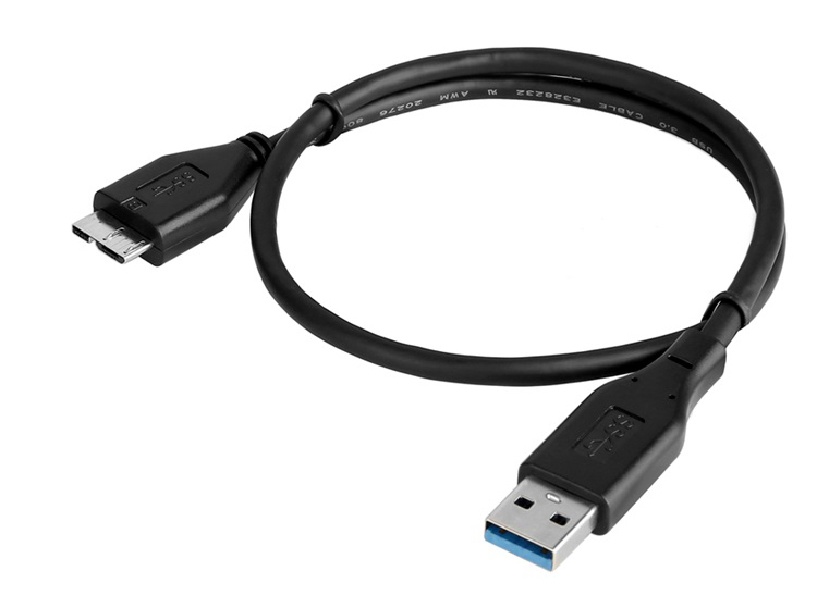移动硬盘USB 3.0 Micro USB数据线，数据传输5Gbps